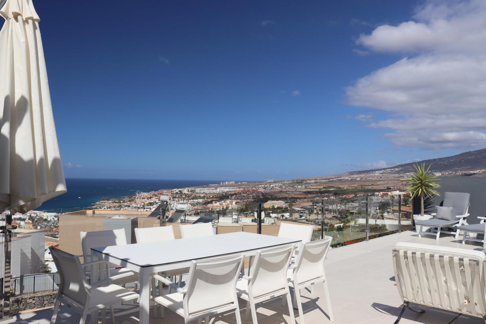Azure Sky Villa - Panoramic Ocean View, Luxury, San Eugenio Costa Adeje  Eksteriør billede
